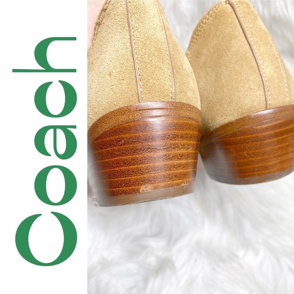 Coach Devin Tan Suede Ankle Booties Block Heel Chelsea Western, Women's Size 8 - Picture 8 of 14